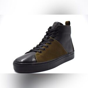 NEW Frances, Nekta Footwear, Designer Sneakers, Leather Sneakers Black Olive
